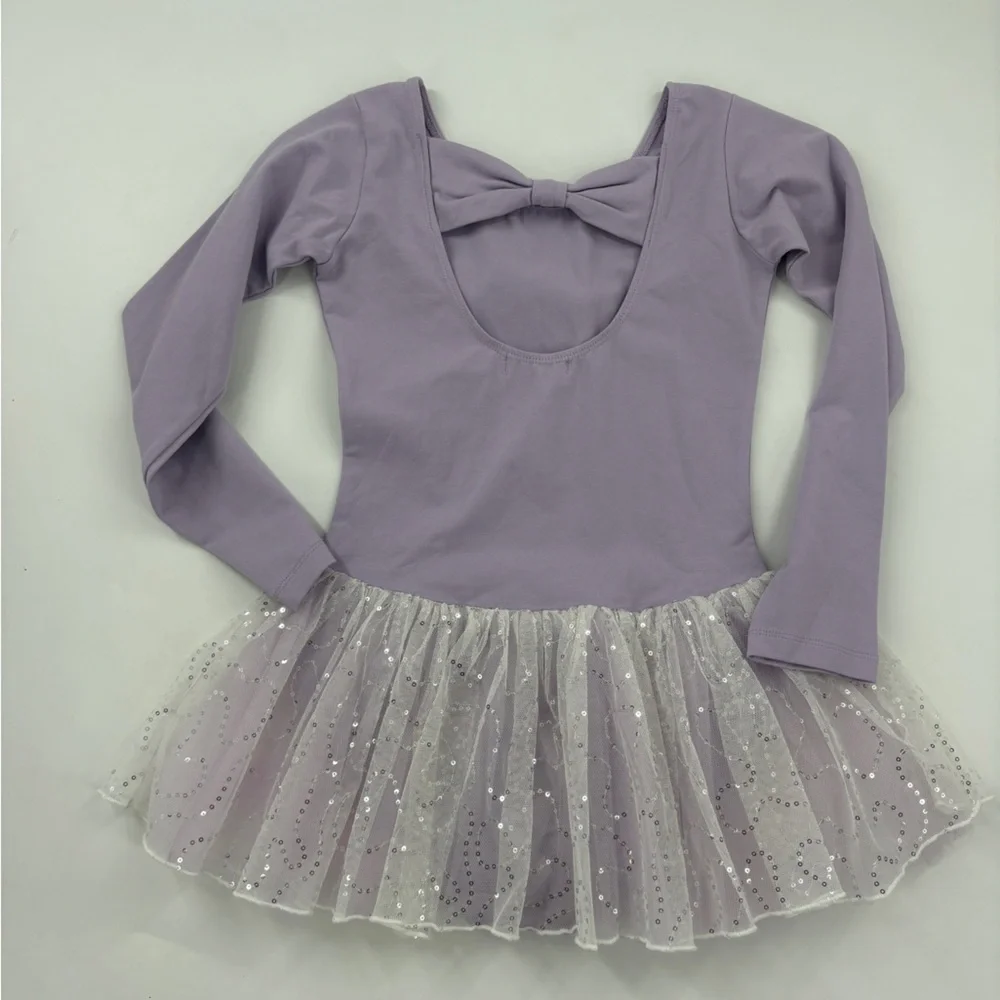 Zaclotre Girls Ballet Long Sleeve Skirted Leotards with Tutus Skirt